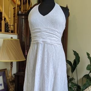 White Halter Top Dress